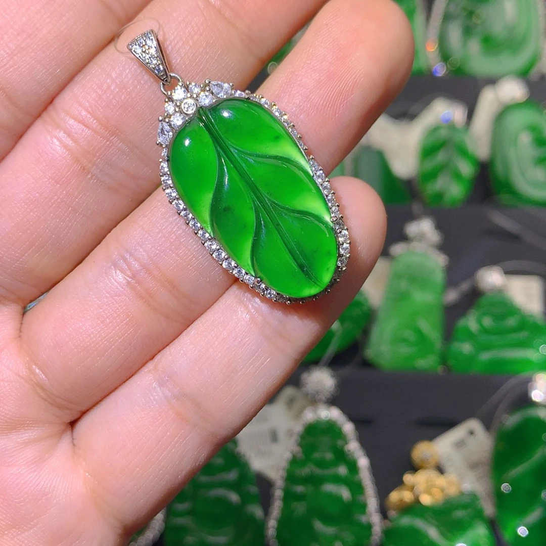 【闪购商品】翡翠吊坠(不含链)银S925镶嵌