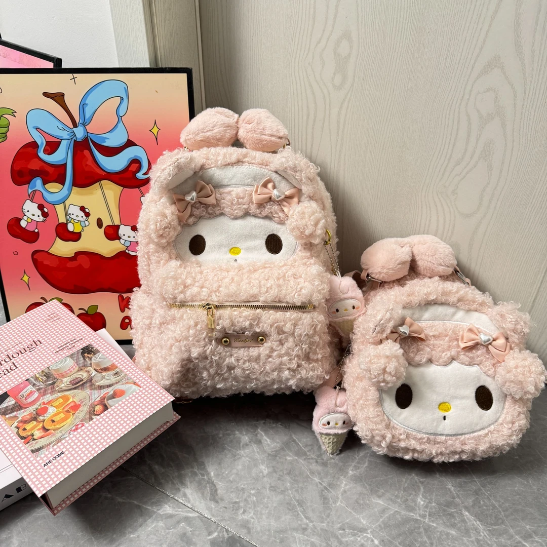 【甜心】甜妹闭眼拍！piano小羊毛绒双肩包！ 可爱少女卡通背包大小号