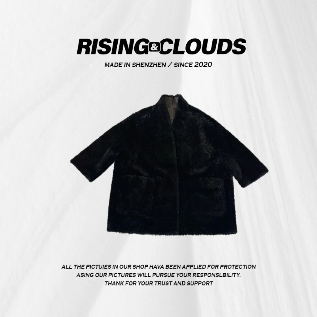 RISING&CLOUDS【小云姐】冬季时尚双面穿皮毛一体拉贡110201