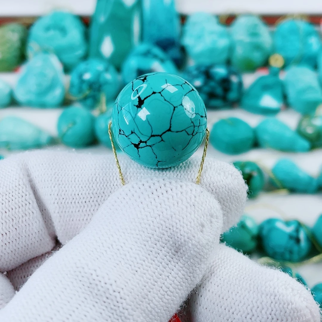 绿松石未镶嵌车挂尺寸19.6