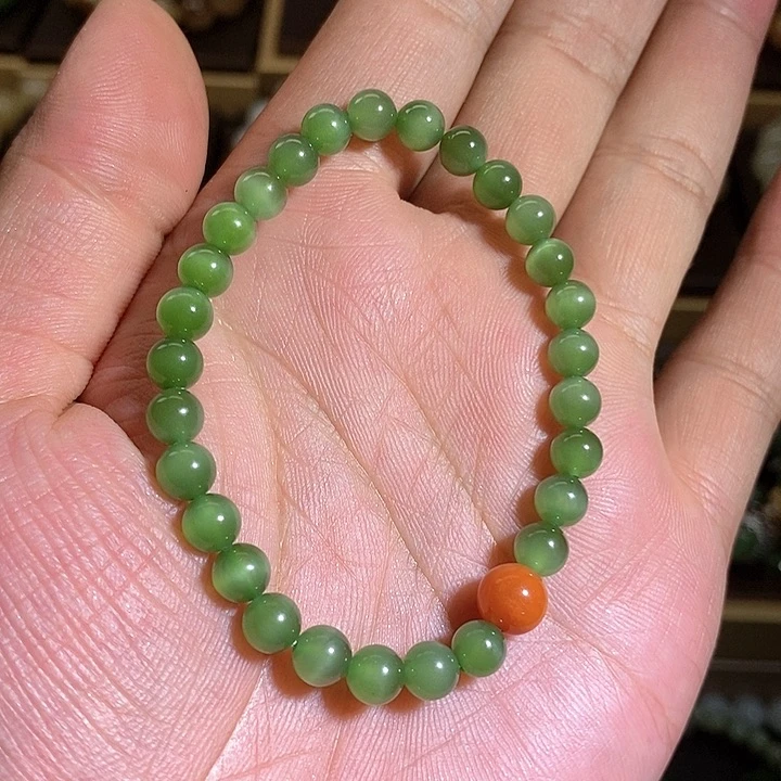 【闪购商品】未镶嵌手串和田玉（碧玉）