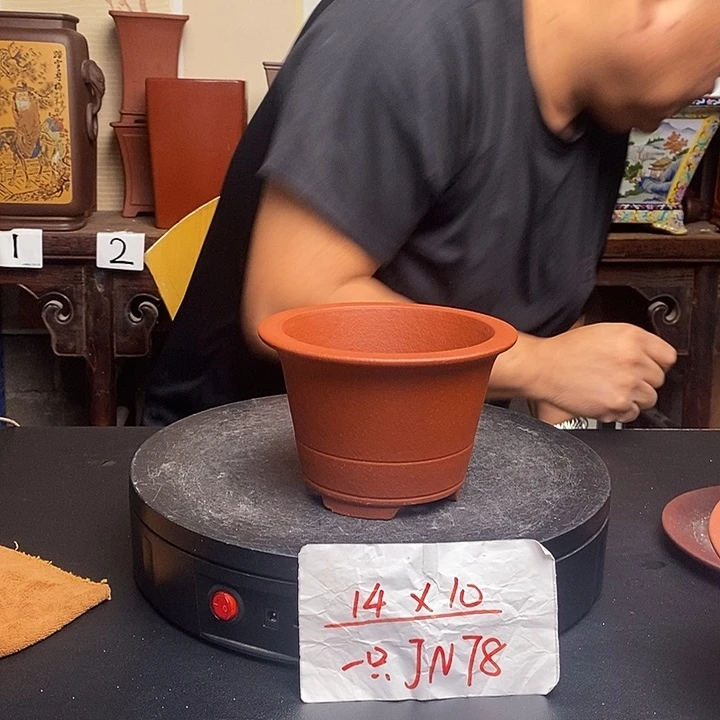 紫砂花盆货号一只JN78