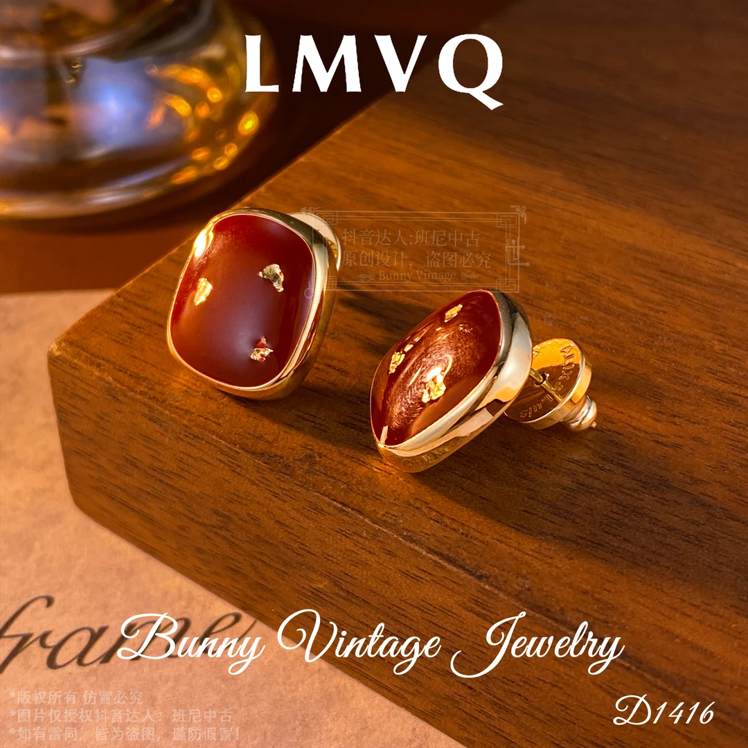 镀K金 D1416 法★【星光安可拉】冬LMVQ 罗曼维奇 限定 耳钉