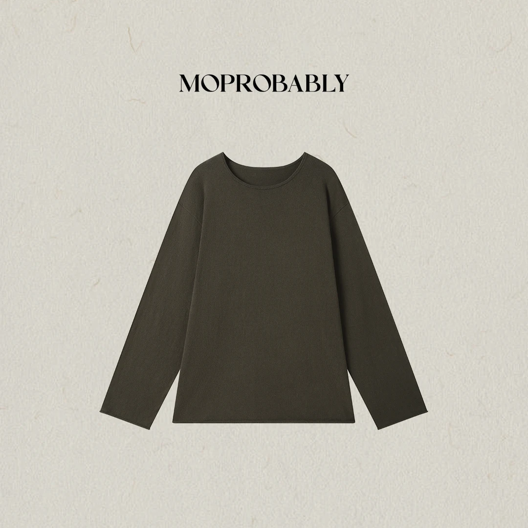 Moprobably李予诺「森川」"棉+山羊绒"慵懒时尚套头毛衫L5376081