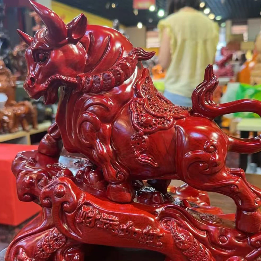 30公分巴西花梨木牛