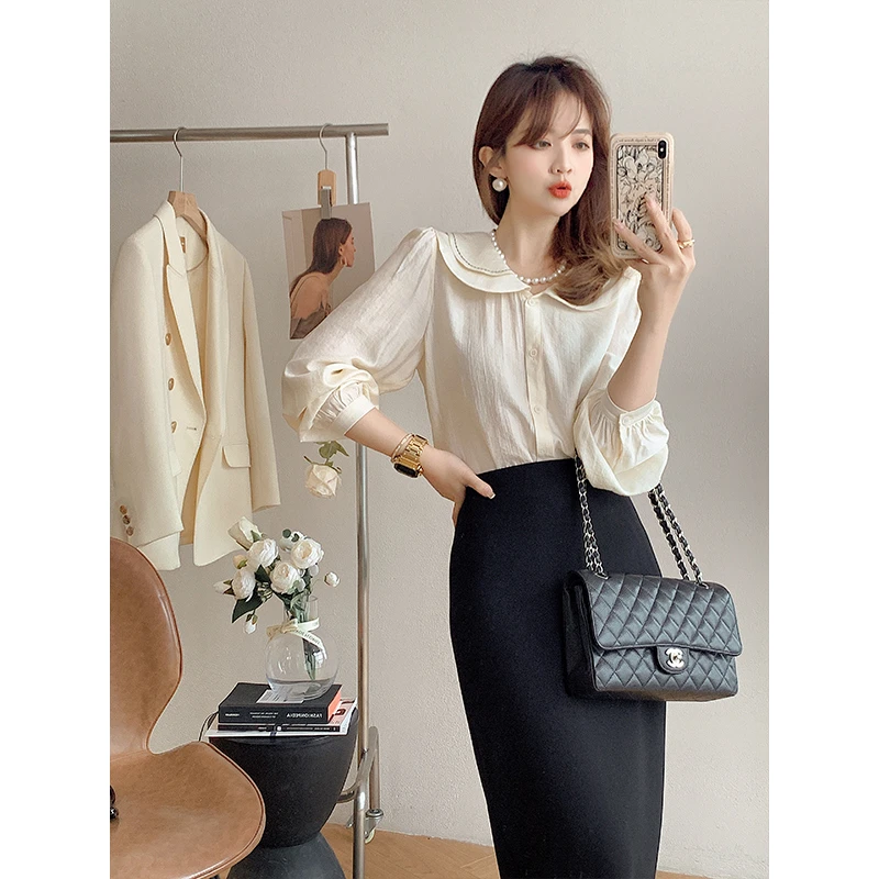 【年终宠粉大促】【PINZIKO】 简爱~简约双层领衬衫 TJC049