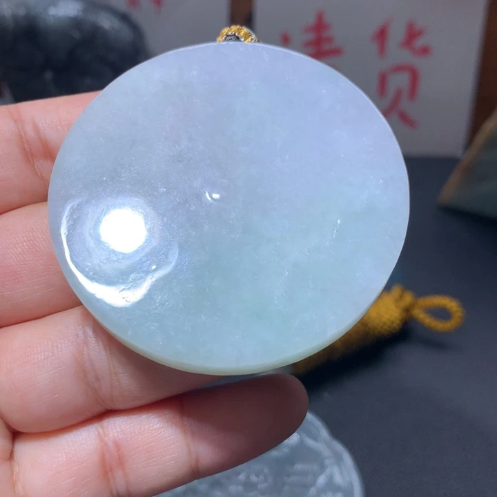 翡翠未镶嵌颈饰保真天然A货翡翠