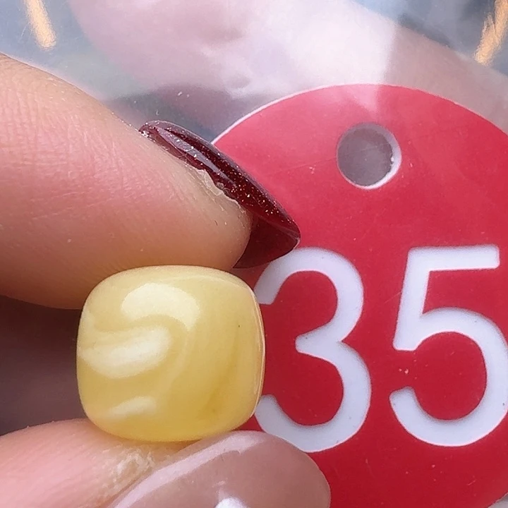 蜜蜡裸石未镶嵌花粉11.3m m