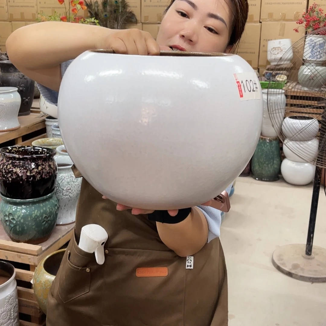 紫砂花盆高度23口径22厘米