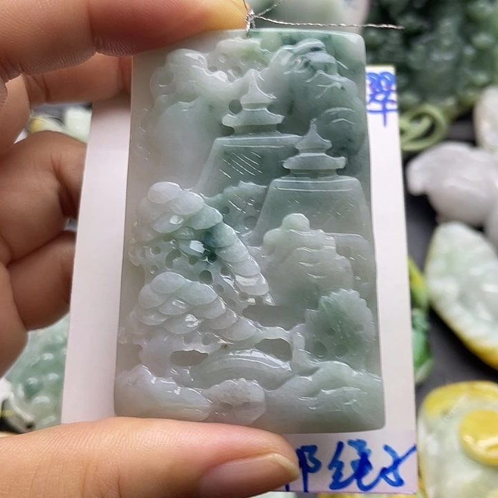 颈饰未镶嵌翡翠天然翡翠