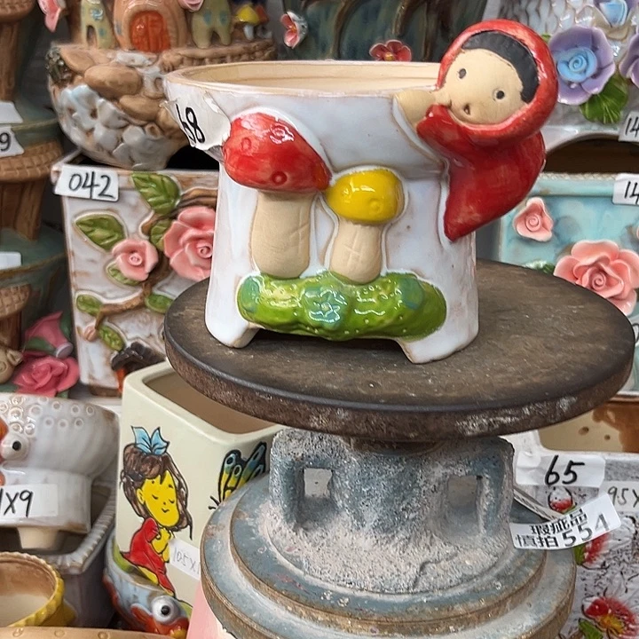 紫砂花盆粗陶材质多肉花盆