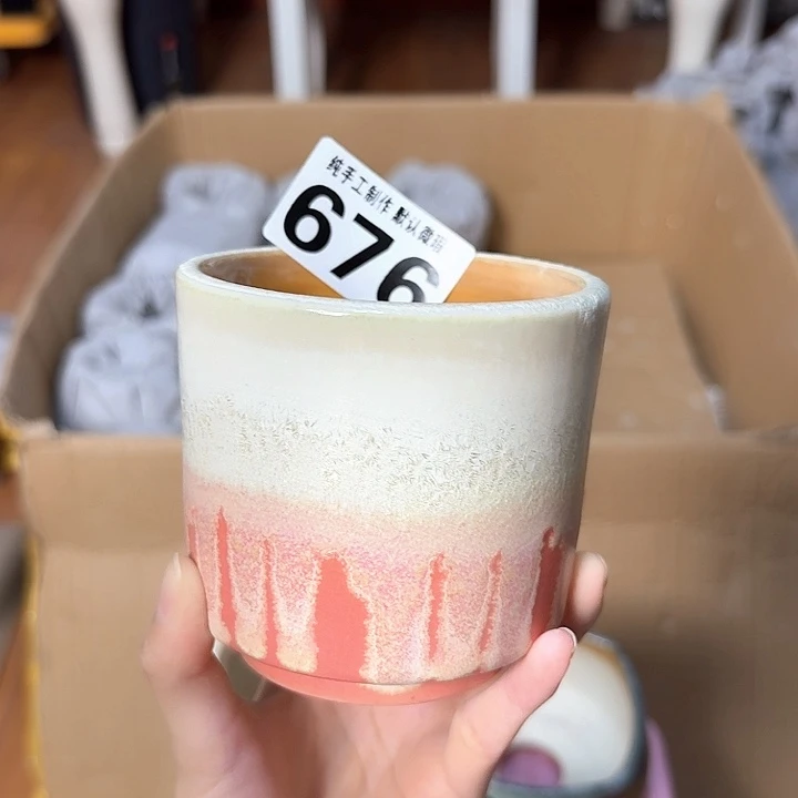 桔****景德镇手工陶瓷盆 口8
