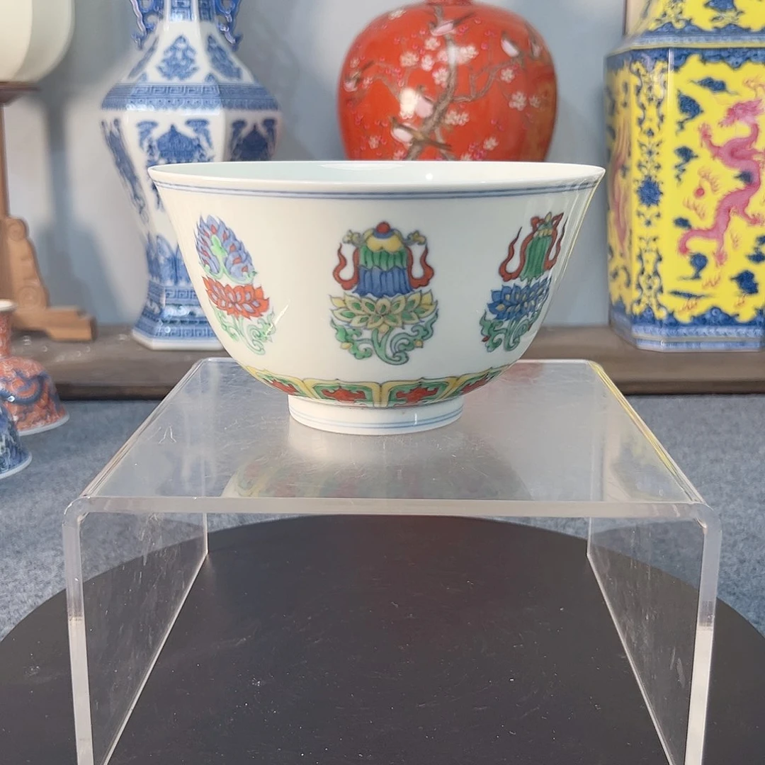 摆件青花斗彩大碗