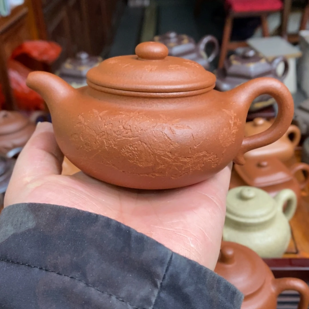 茶壶紫砂紫砂壶红黄泥仿古次品