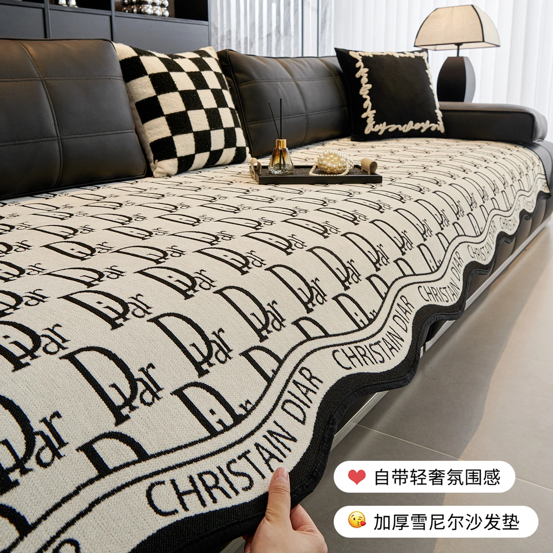 异形不规则沙发垫四季通用2025新款直排一片式防滑沙发坐垫子盖布