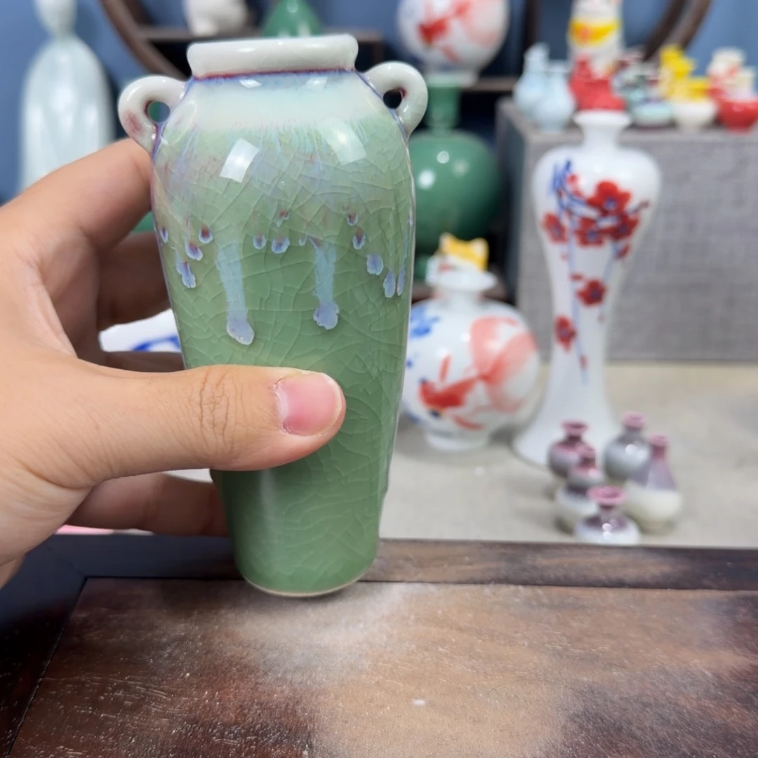 陶瓷手工小花器摆件