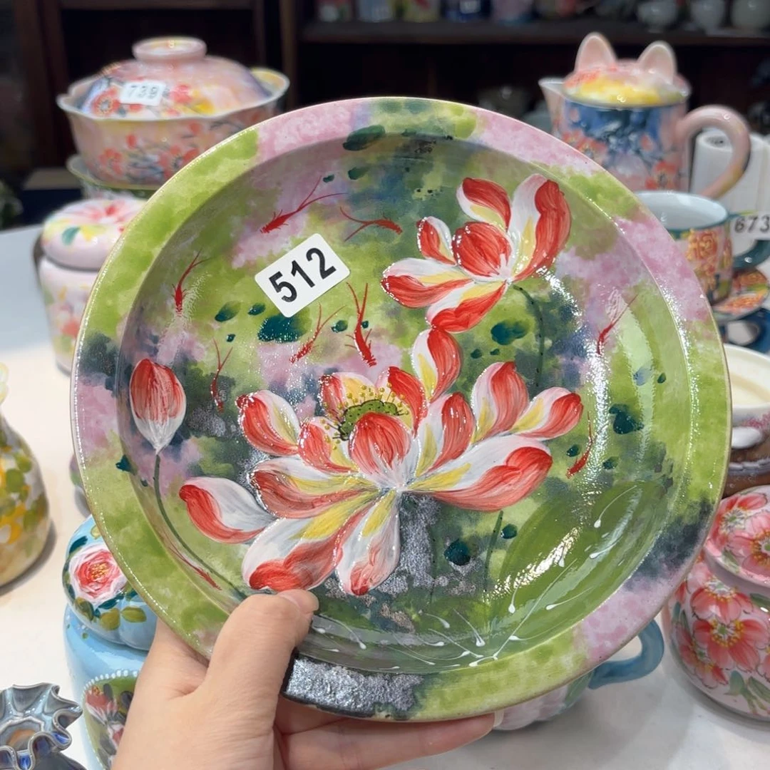 景德镇手绘高温釉下彩陶瓷茶具