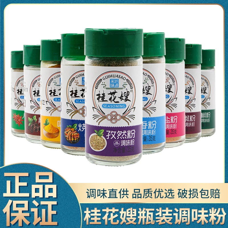桂花嫂调料粉烧烤粉孜然椒盐黑胡椒五香粉烧烤调料套餐家用花椒粉