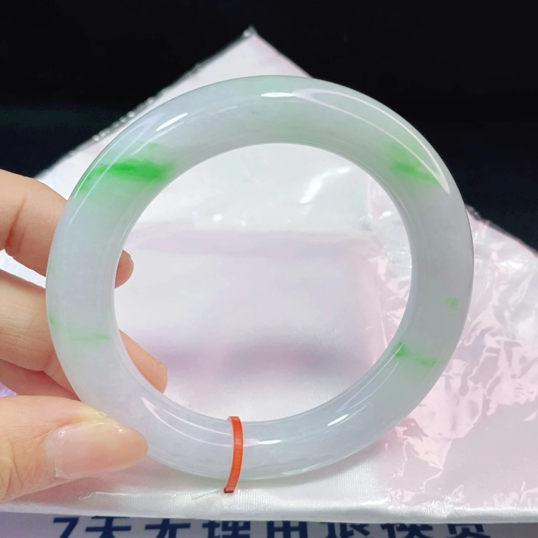 未镶嵌手镯翡翠57圆镯