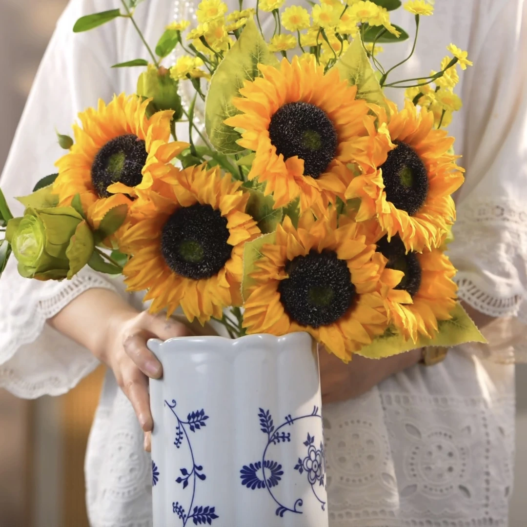 （仲夏）向日葵 花束 高位可摆放 毕业季花束 绢布可水洗仿真花