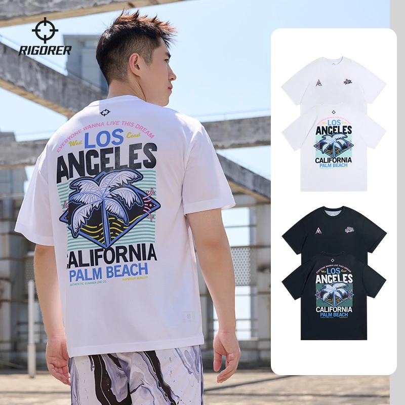 准者短袖t恤美式复古男女夏季新款运动t恤舒适潮流休闲宽松印花