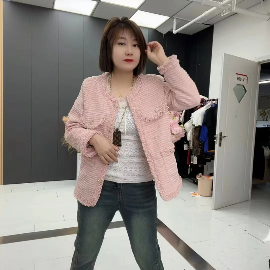 2301大码女装春季新款小香风洋气百搭长袖外套MSN