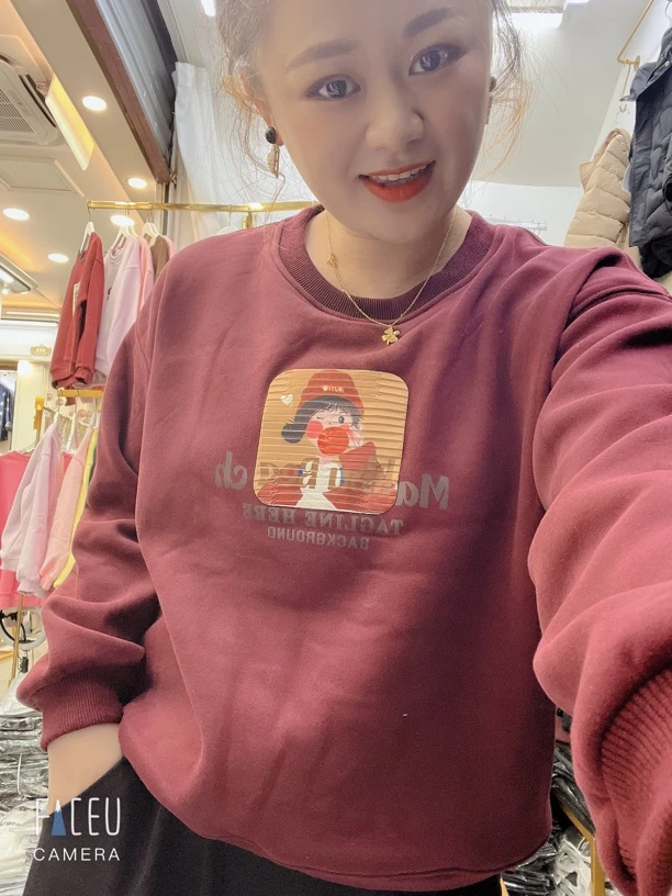 9688#加绒圆领卫衣女秋冬宽松显瘦长袖休闲百搭时尚女士秋季