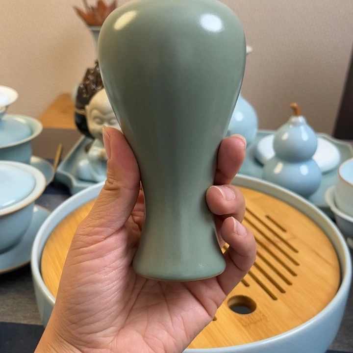 茶宠仿古釉汝瓷美人瓶一级全品