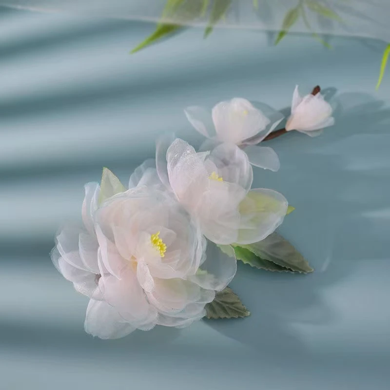 【云鬓花颜阁烫花发夹】国色天香（孤品）烫花发饰汉服新中式发饰B77