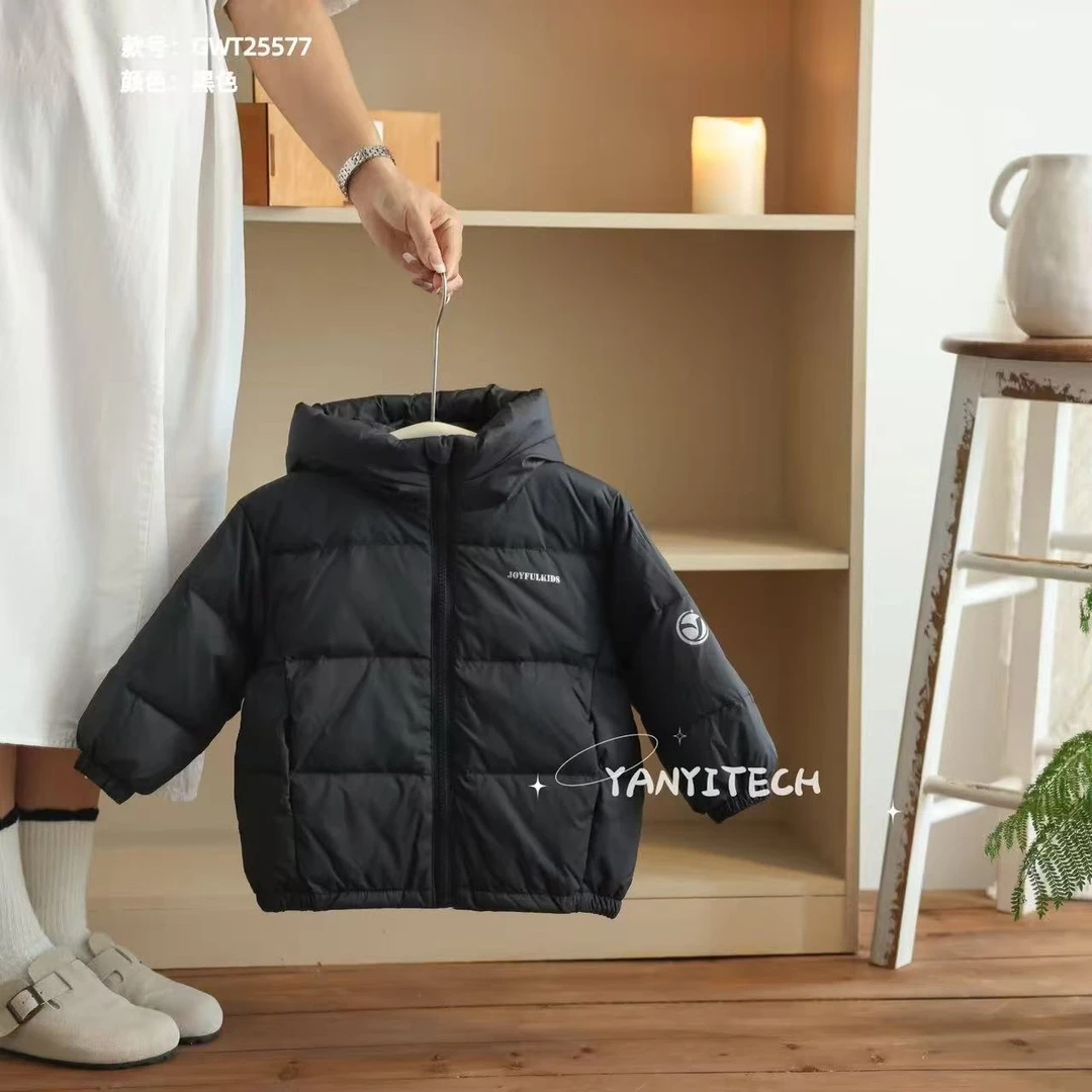 新款字母小标儿童羽绒服25577