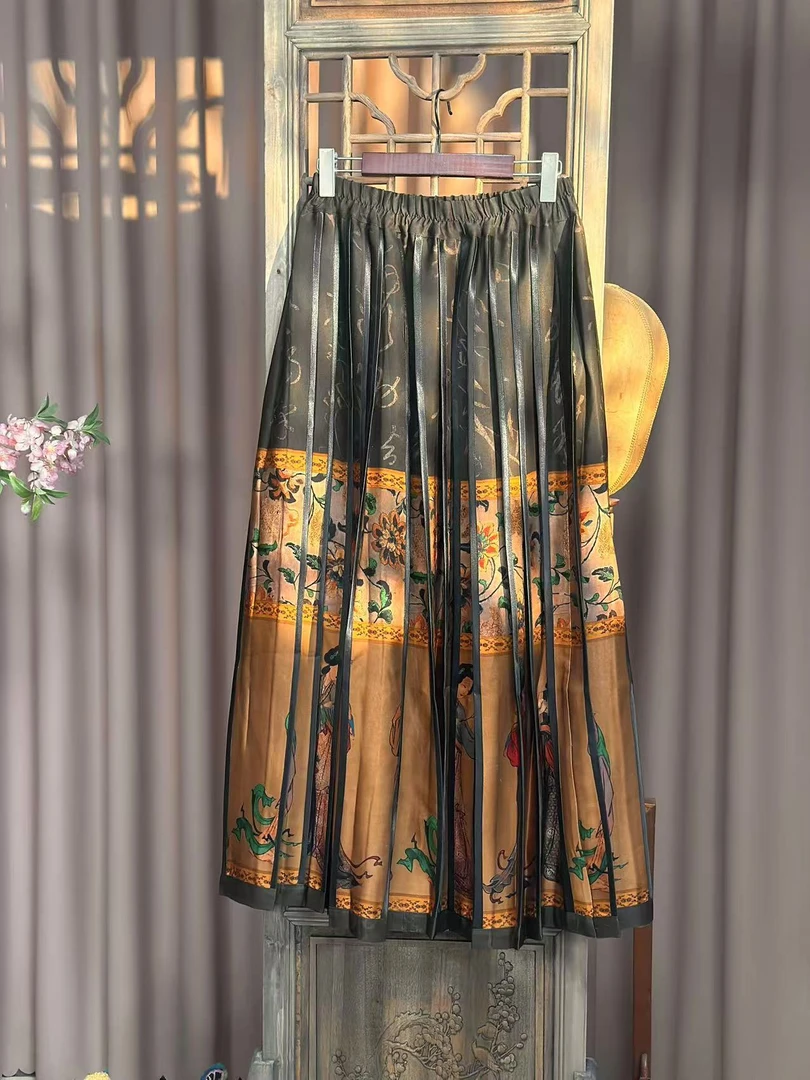 【仕女图】三禧司复古国风手工中国风百褶马面裙yn