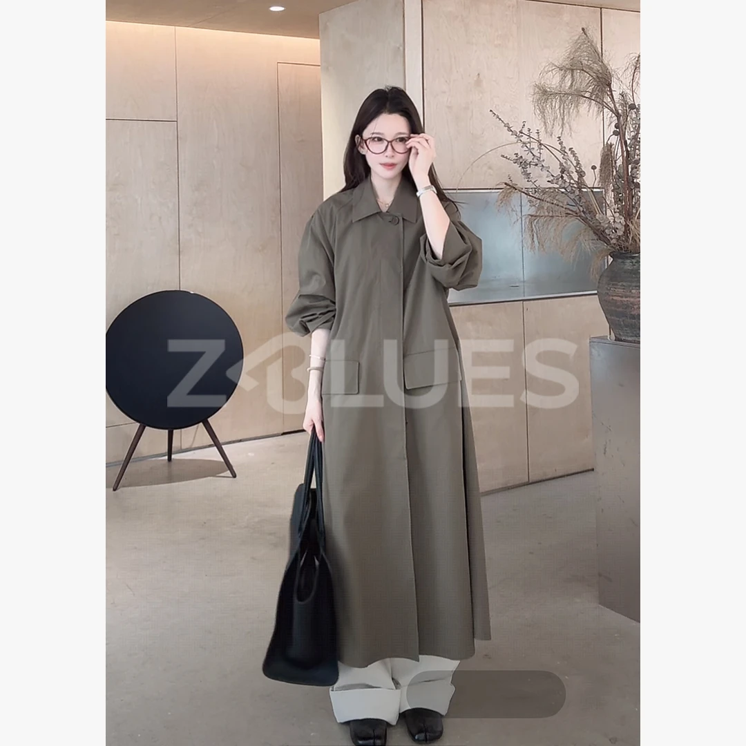 Z.blues【梧桐风衣】简约不简单ROW风高支纯棉中长款外套YZJYJ0082