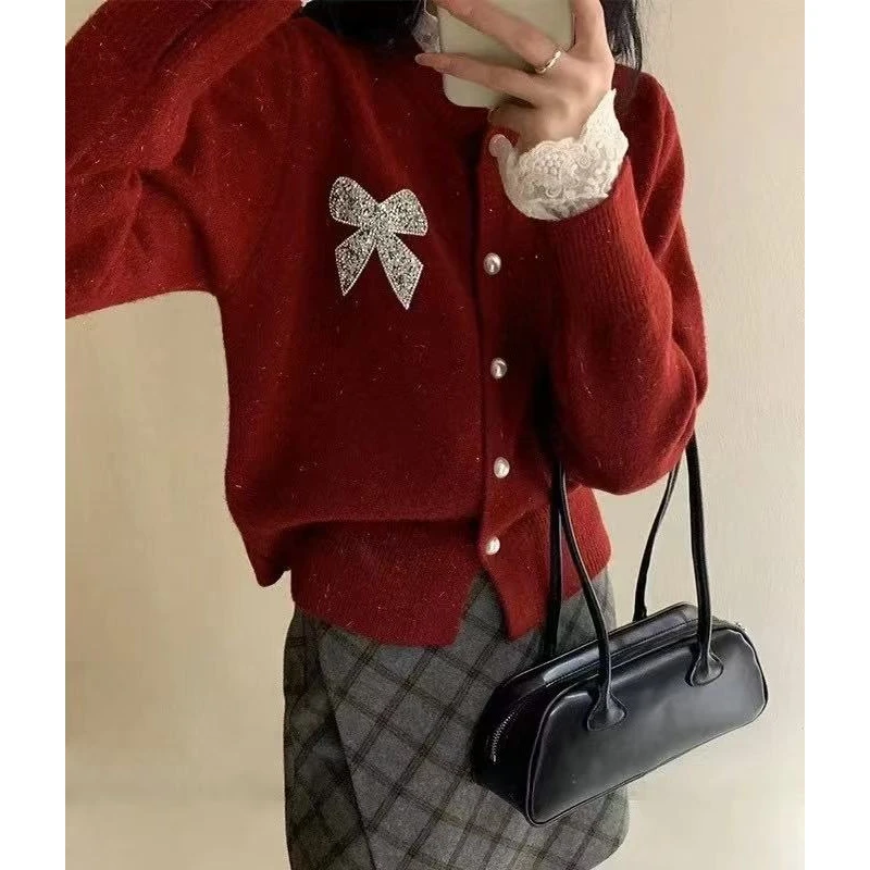 新款气质洋气开衫毛衣6032