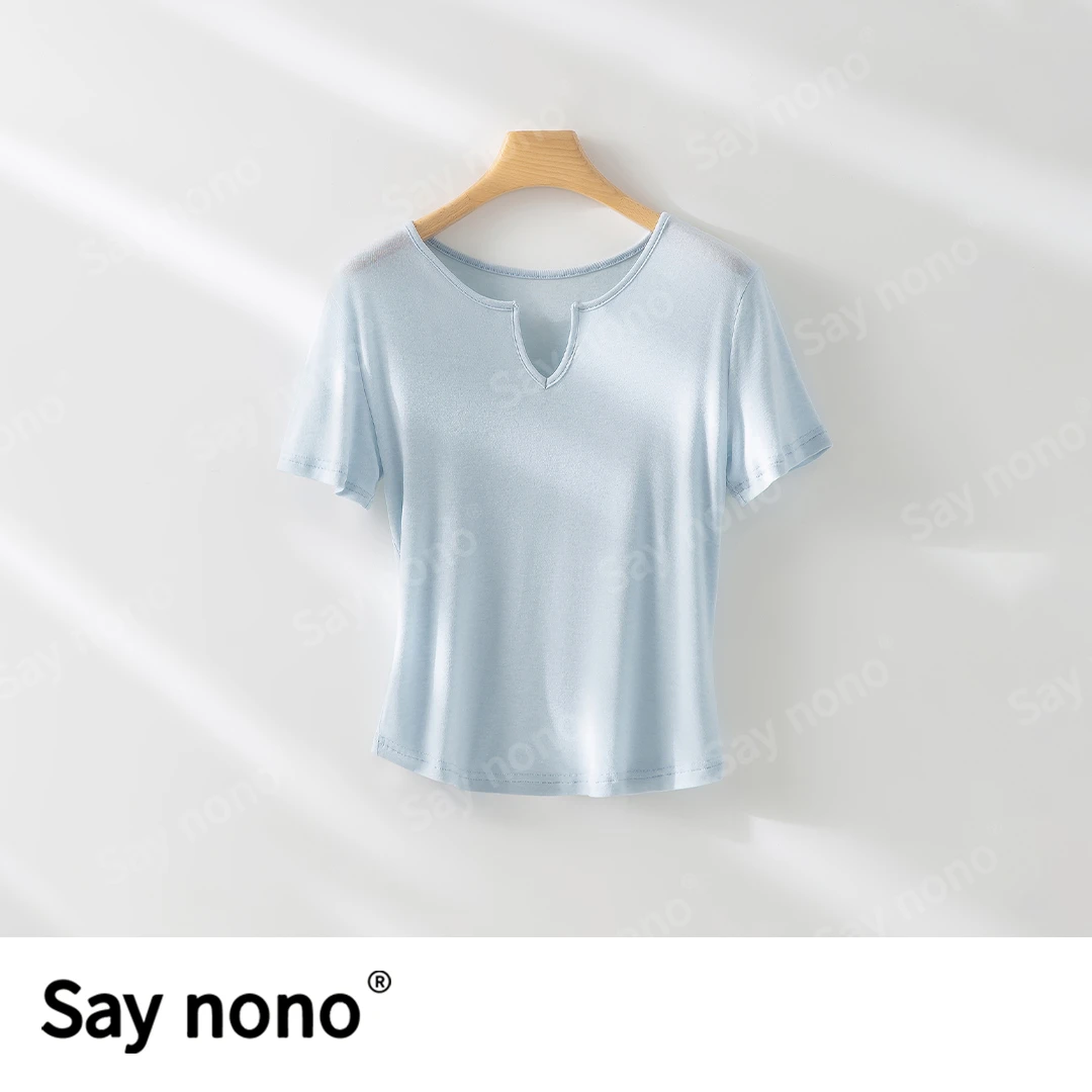 懒猫nono│Saynono 天丝羊毛小翻领短袖/XXYY8205