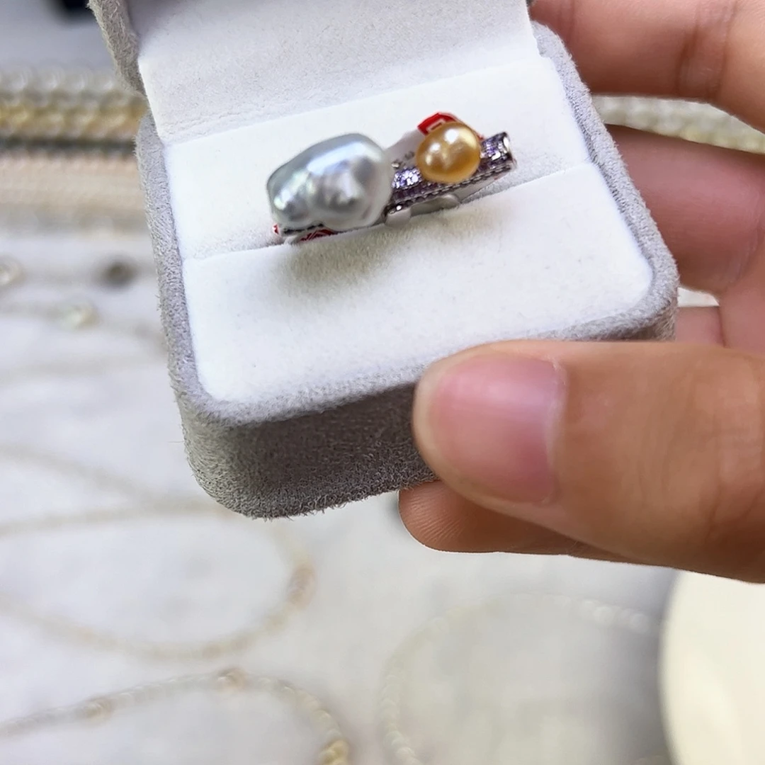 海水珍珠银S925镶嵌颈饰