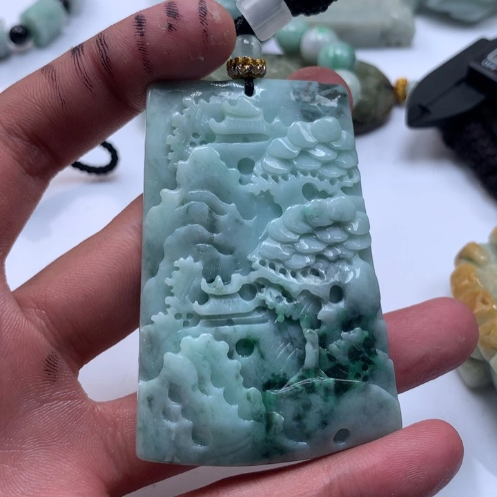 颈饰未镶嵌翡翠保真天然a货翡翠