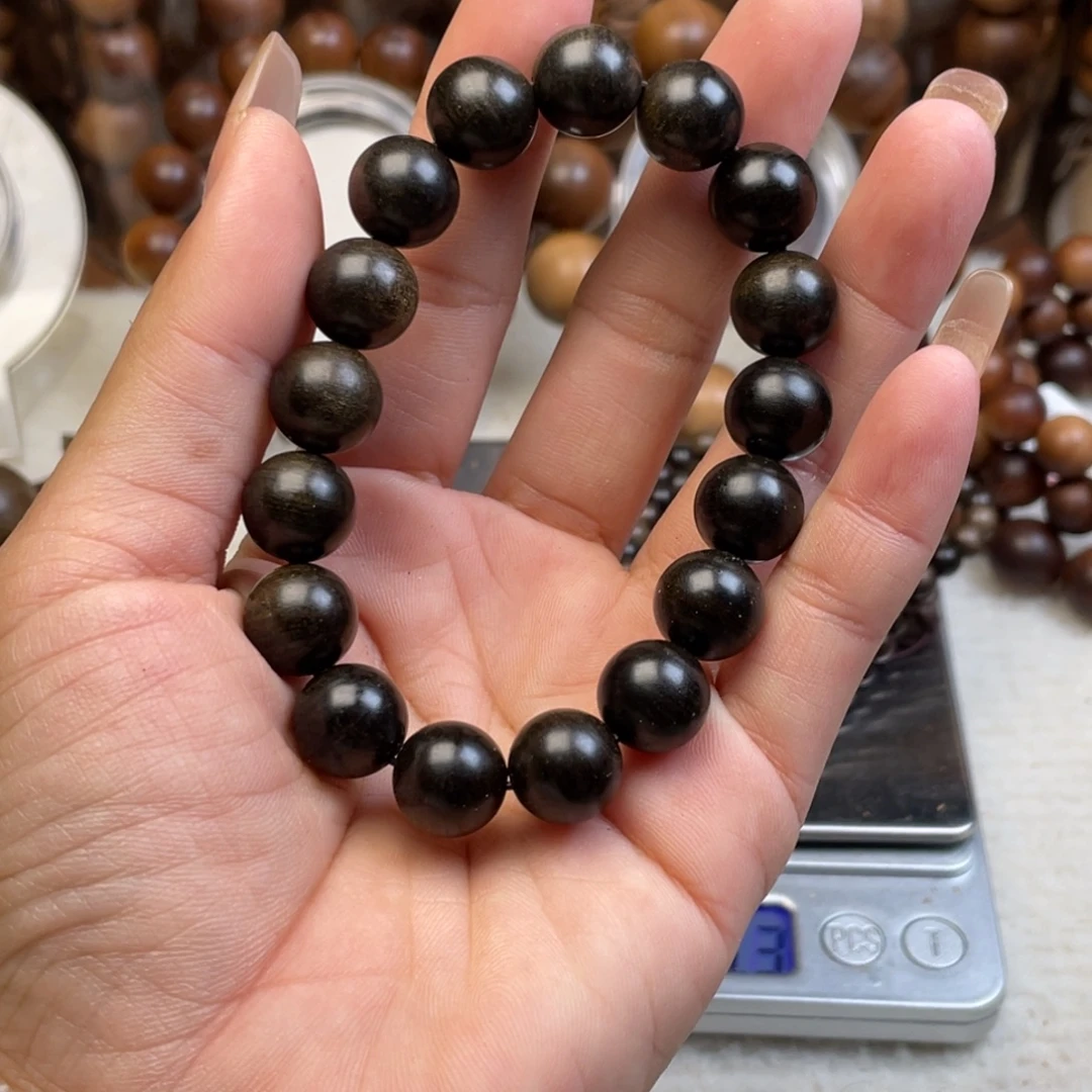 檀香木手串/手链印度老山檀香1.2阴沉瑕疵