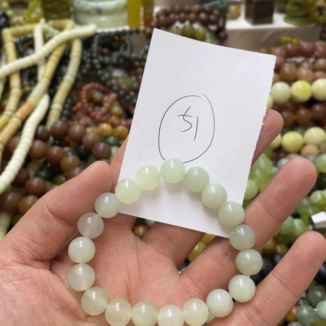 蛇纹石玉手链未镶嵌