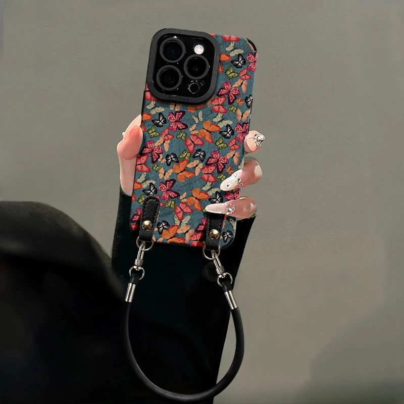 【优选材质】彩色蝴蝶适用于苹果/vivo/华为/oppo/小米防摔手机壳新