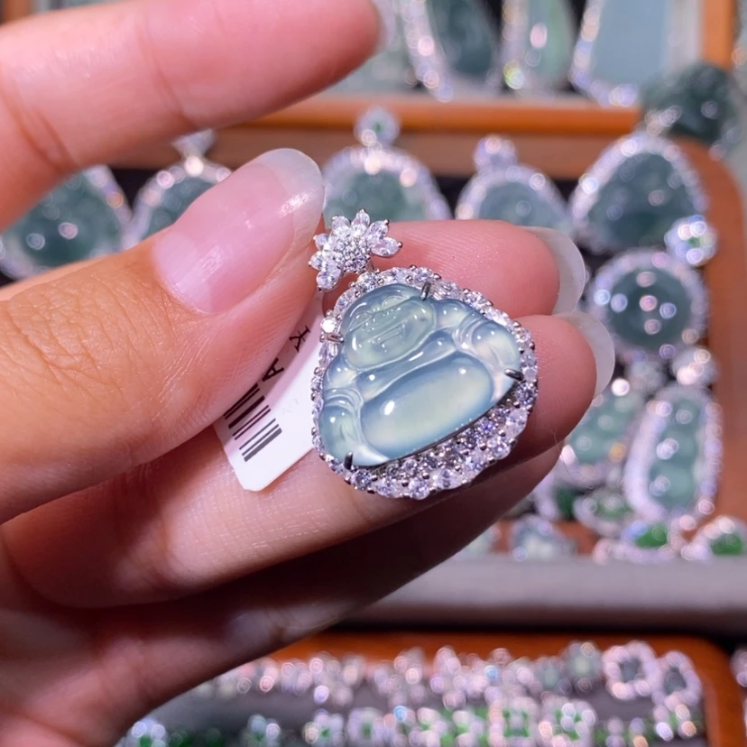 【闪购商品】翡翠银S925镶嵌颈饰初*分两单