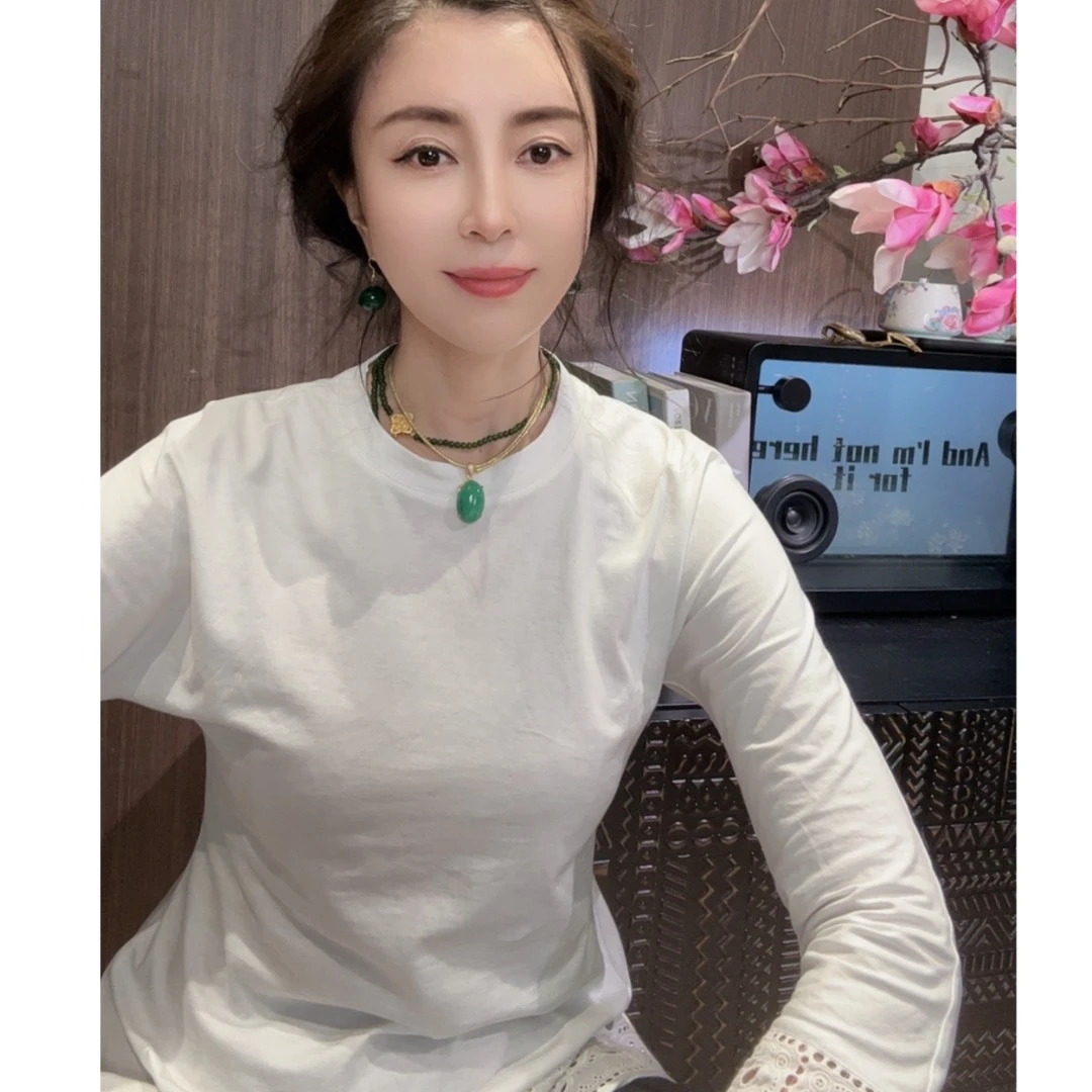 VV&AA  春秋新款百搭时尚休闲显瘦圆领长袖上衣   R478