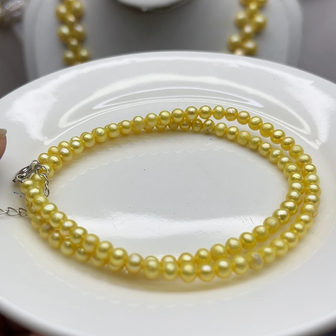 钛钢淡水珍珠耳饰