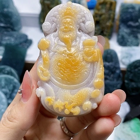 李***劲未镶嵌定制翡翠财神