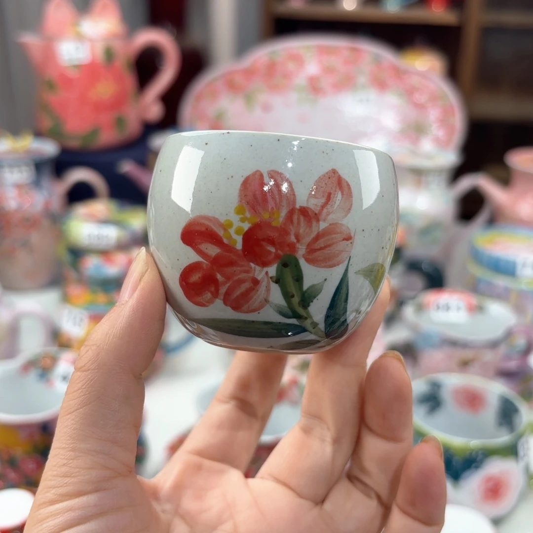 景德镇手绘高温釉下彩陶瓷茶具