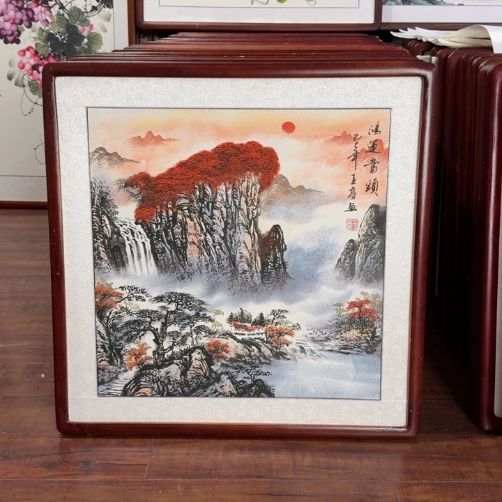 国画带框发货尺寸63*63厘米