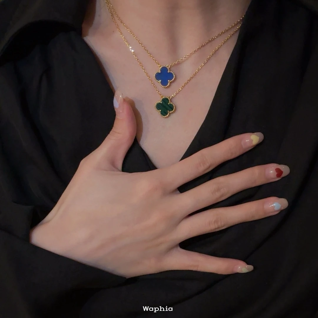 合金项链 Waphia经典时尚【蓝色、绿色、虎眼单花-中号】项链 VC028