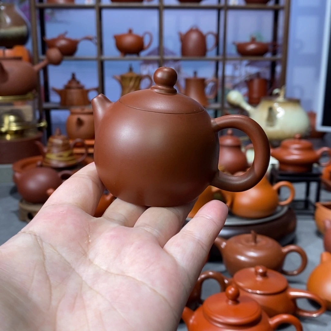 茶壶紫砂章淑煌朱泥小龙蛋70c