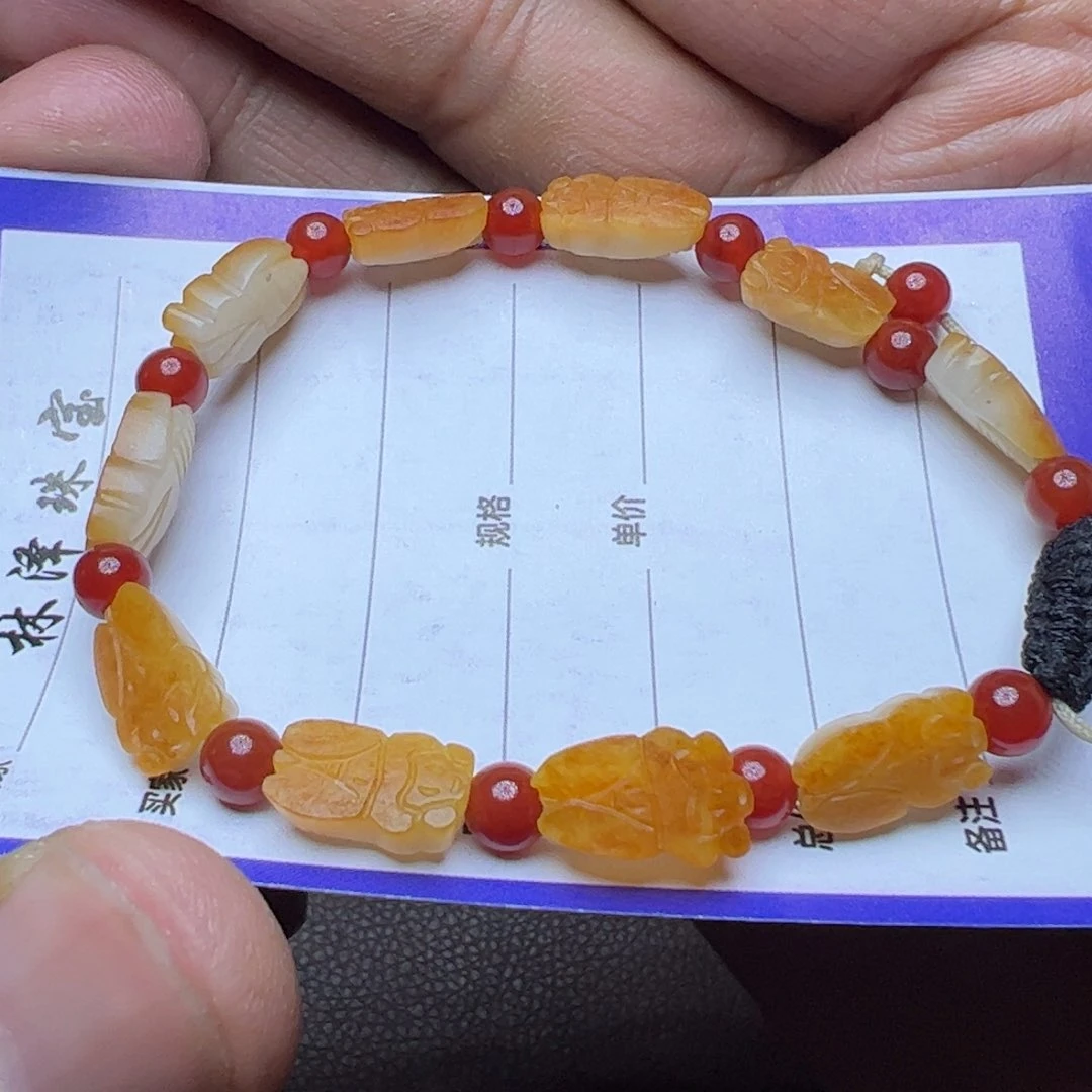 套链未镶嵌和田玉（糖玉）