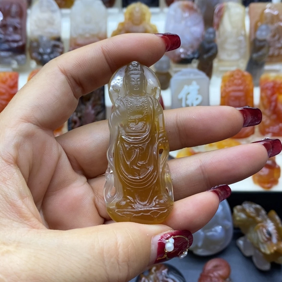 未镶嵌吊坠(赠链)玛瑙/玉髓弹**通吊坠