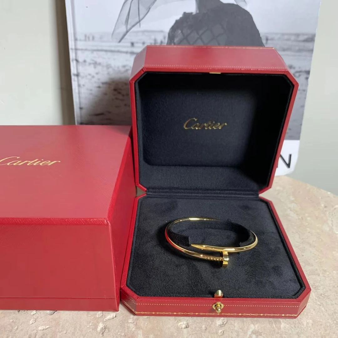99新 Cartier/卡地亚 壹臻/18k玫瑰金钉子手镯 17码 49888198